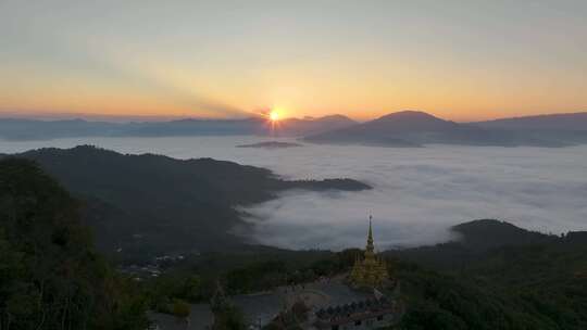 景迈山大金塔云海日出