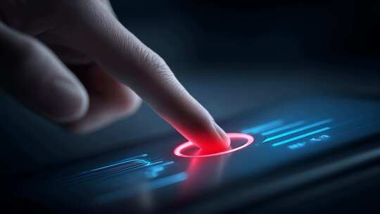 指尖轻触未来科技智能触控屏幕