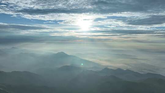 大气山峰森林航拍山川云海山脉壮丽山河风光