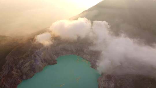 印尼宜珍火山航拍