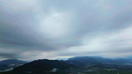 雷阵雨天气延时摄影空镜头