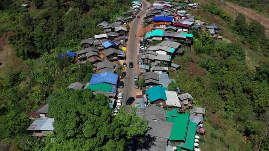 泰国梅洪山的Phu Pha Mok ban Jabo村