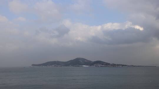 冬天威海刘公岛上空的云延时