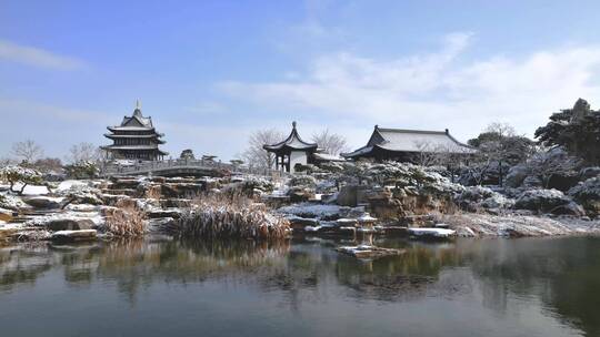 临沂琅琊园古建雪延时