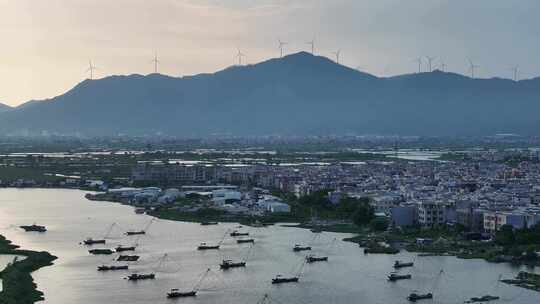 中国广东省潮州市饶平县汫洲镇全景