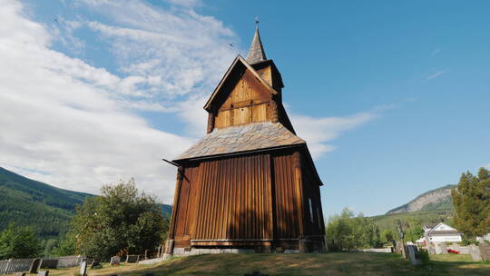 挪威古老的木制教堂