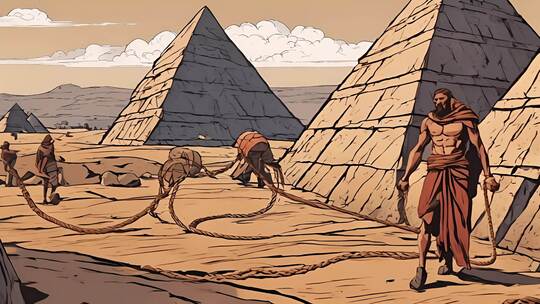 卡通 漫画 古埃及 建筑金字塔