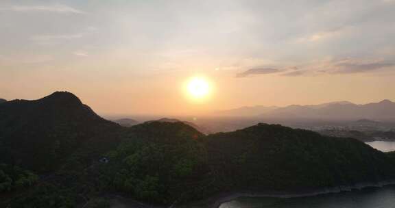 金海湖碧波岛旅游度假区风景景色航拍