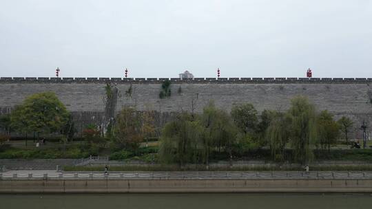 航拍南京的古城墙