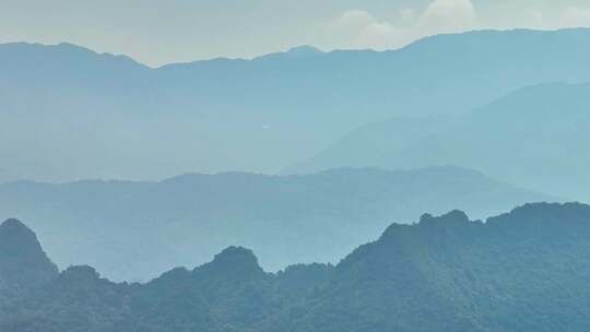 航拍南岭山脉大山高山山峰山脊岭南大地