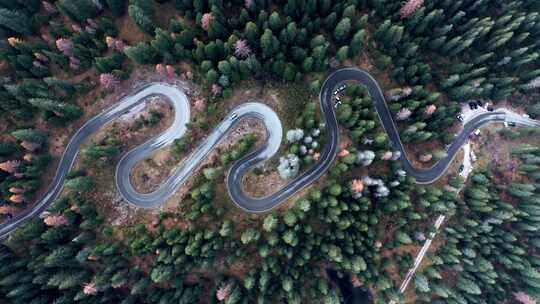 森林山地盘山公路