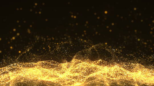 金黄色科技感企业颁奖粒子背景视频素材模板下载