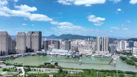 泉州浦西万达广场航拍泉州市区城市建筑风光