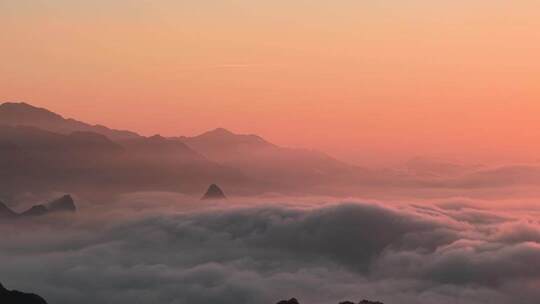 航拍英德英西峰日出云海