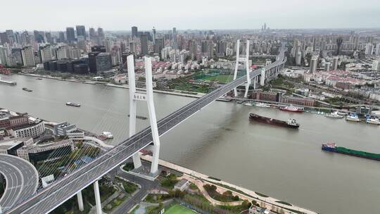 上海南浦大桥空城无车视频素材模板下载