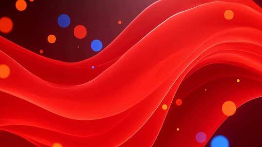 红色波浪动感粒子背景素材