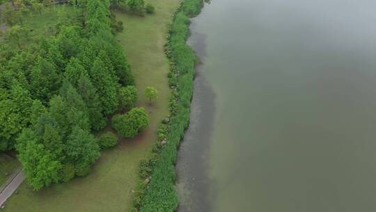 航拍浙江杭州萧山湘湖