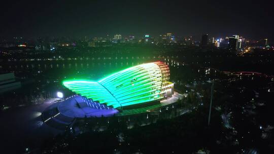金华金东新城区地标现代建筑中国婺剧院
