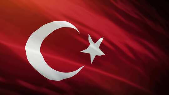 土耳其国旗挥舞-4K