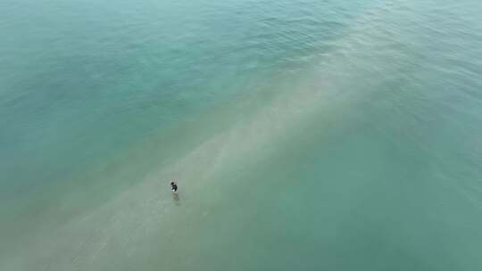 北海鱼骨沙洲航拍