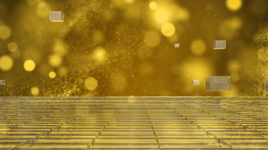 金色光效舞台背景AE模板