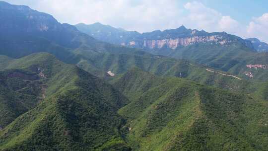 4K山西运城五老峰山峰风光航拍视频