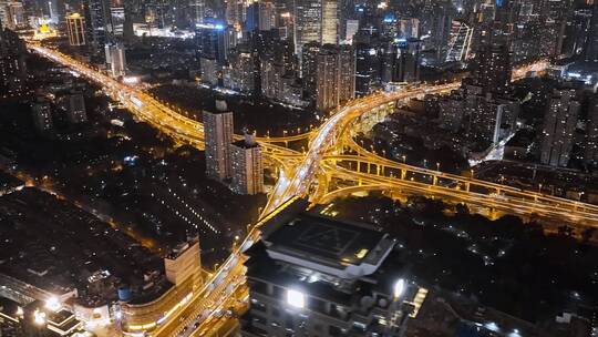 上海浦西南北高架航拍