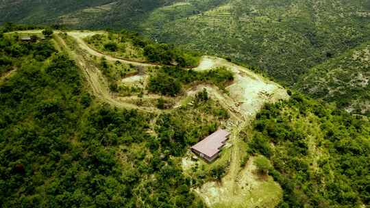 肯尼亚西波科特山。肯尼亚西波科特的空中景观。气候变化巴黎协议。