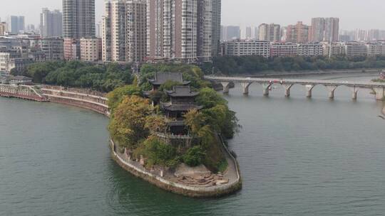 湖南衡阳石鼓书院4A景区航拍