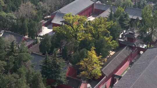 航拍郑州嵩山大法王寺