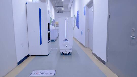 医院物流机器人视频素材模板下载