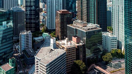 日本东京城市高楼大厦视频素材模板下载