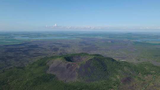 4K高清航拍-黑龙江五大连池老黑山火山地貌