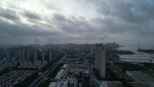 广东汕头城市建设汕头大景航拍