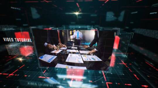 整洁明亮高科技立方体动态视频幻灯片AE模板