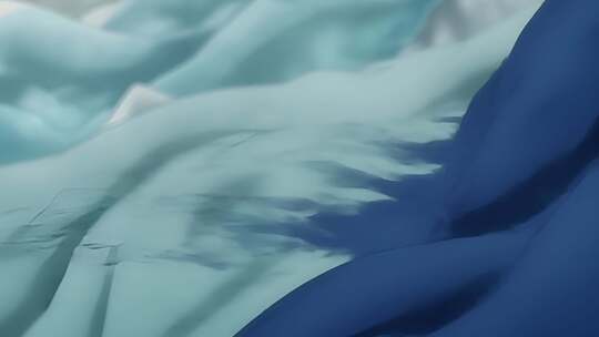 蓝色布料飘动素材