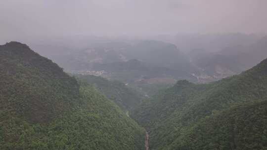 贵州小七孔景区航拍