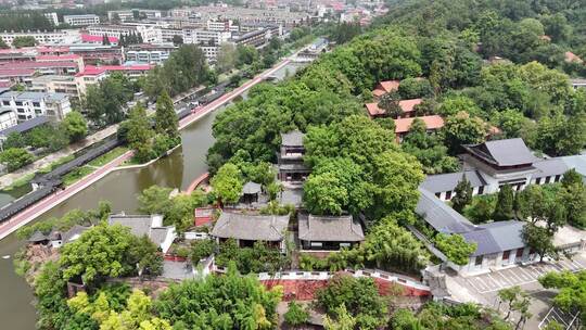 航拍湖北黄冈东坡赤壁4A景区