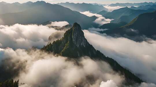 山峦云海壮丽全景