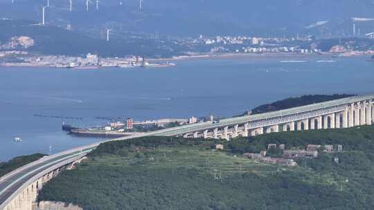 平潭海峡公铁两用大桥航拍