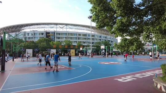 上海源深篮球公园4K实拍
