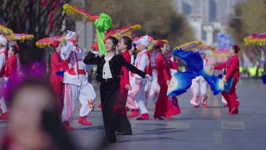 陕北秧歌  榆林  陕西  秧歌  佳县  大秧歌