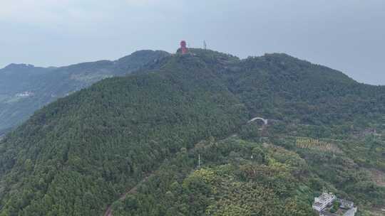 四川达州凤凰山西圣寺航拍