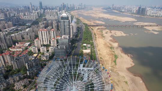 江西南昌城市风光地标建筑航拍