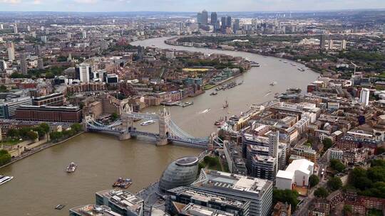 伦敦大桥航拍视频素材模板下载