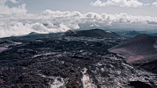 火山荒无人烟风景视频素材模板下载