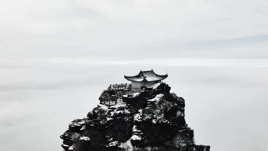 梵净山雪景