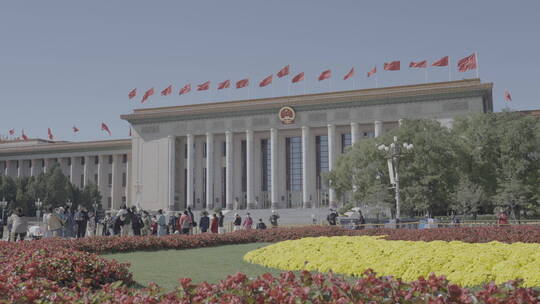 天安门红旗 大气北京 喜迎二十大视频素材模板下载