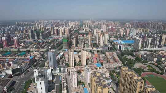 河北衡水城市风光城市大景航拍