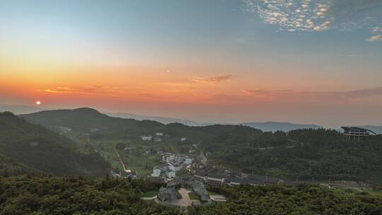 重庆白马山龙门日出日落延时